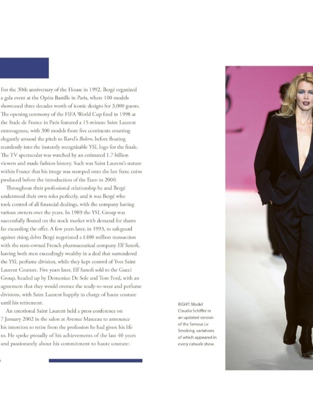 Yves Saint Laurent Black and White Mod Dress with Blue Accent - Picture 7 of 8